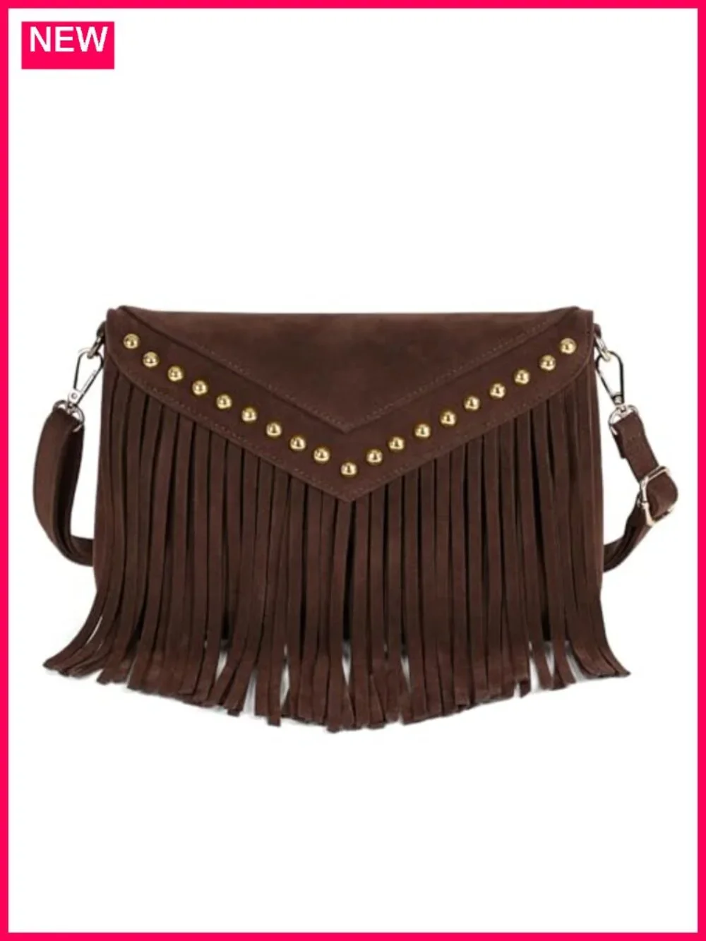Small Fringe Western Crossbody Shoulder Suede Handbag
